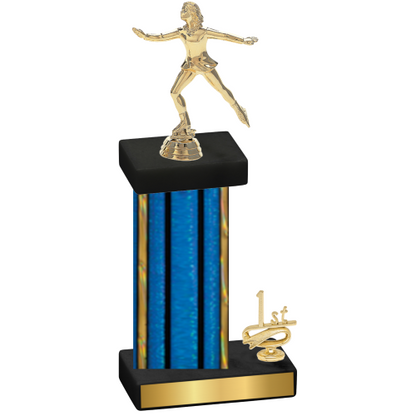 Accented Single Blue Glacier First Place Skater Trophy