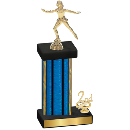 Accented Single Blue Glacier Second Place Skater Trophy