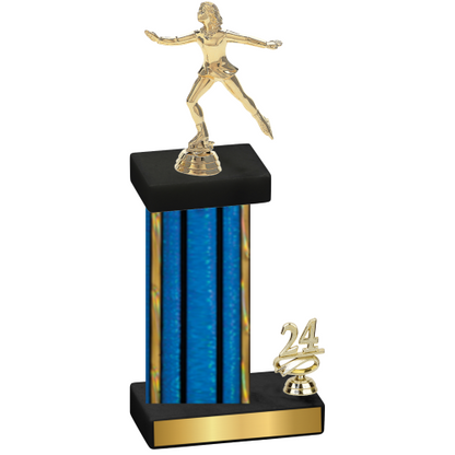 Accented Single Blue Glacier Year Skater Trophy