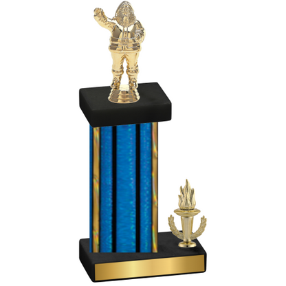 Accented Single Blue Glacier Victory Holiday Trophy