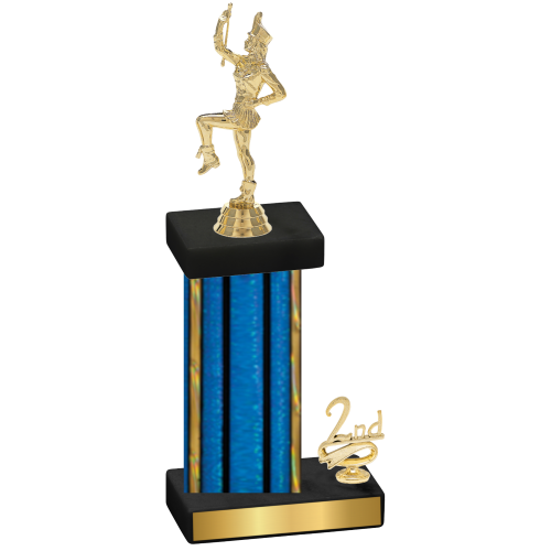 Accented Single Blue Glacier Second Place Majorette Trophy