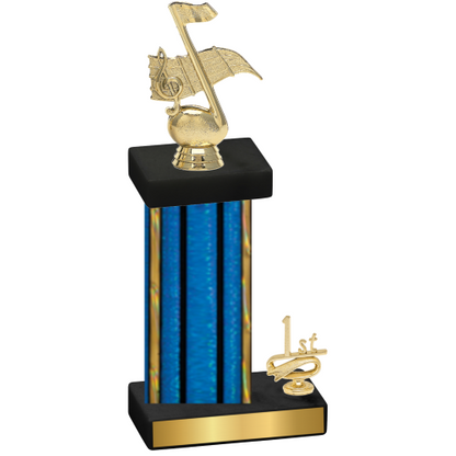 Accented Single Blue Glacier First Place Music Trophy