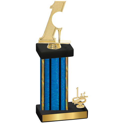 Accented Single Blue Glacier First Place Golf Trophy