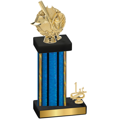 Accented Single Blue Glacier First Place Baseball Trophy