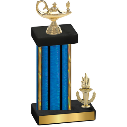 Accented Single Blue Glacier Victory Academics Trophy