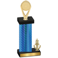 Accented Single Blue Carbon Fiber Victory Insert Trophy