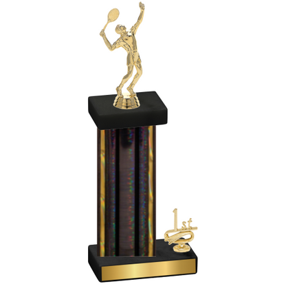 Accented Single Black Glacier First Place Tennis Trophy