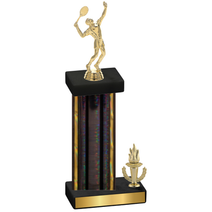 Accented Single Black Glacier Victory Tennis Trophy