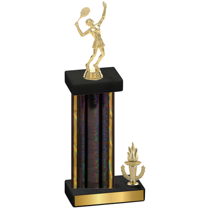 Accented Single Black Glacier Victory Tennis Trophy