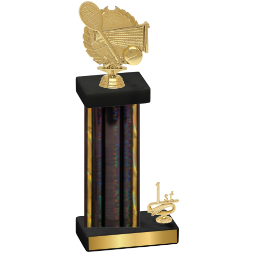 Accented Single Black Glacier First Place Tennis Trophy