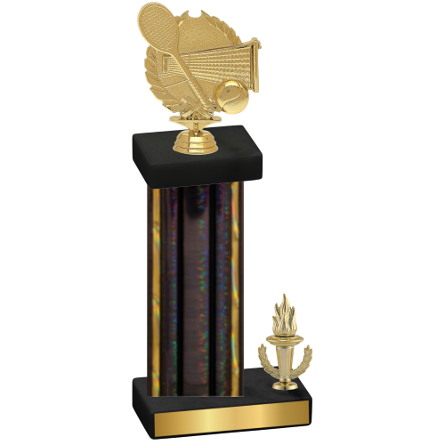 Accented Single Black Glacier Victory Tennis Trophy