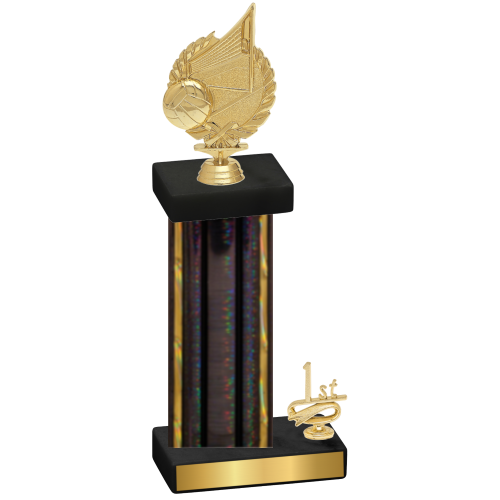 Accented Single Black Glacier First Place Volleyball Trophy