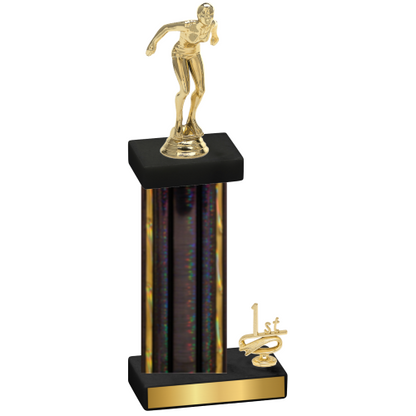 Accented Single Black Glacier First Place Tennis Trophy