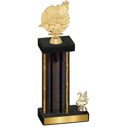 Accented Single Black Glacier Year Swimming Trophy