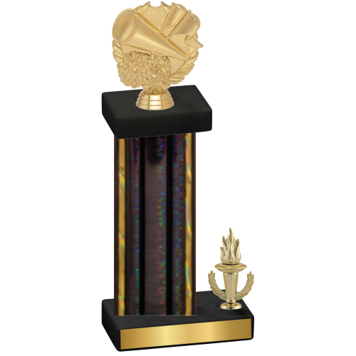 Accented Single Black Glacier Victory Cheerleading Trophy