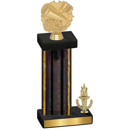 Accented Single Black Glacier Victory Cheerleading Trophy