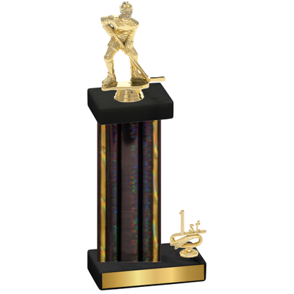 Accented Single Black Glacier First Place Hockey Trophy