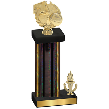 Accented Single Black Glacier Victory Basketball Trophy