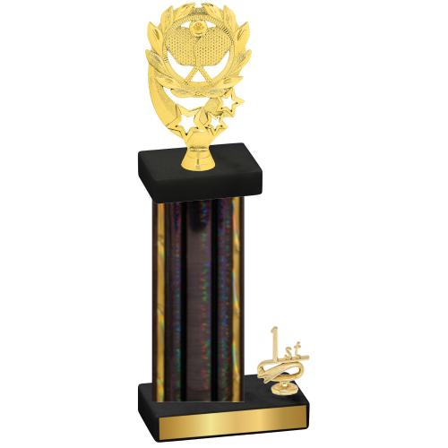 Accented Single Black Glacier First Place Pickleball Trophy