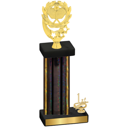 Accented Single Black Glacier First Place Pickleball Trophy