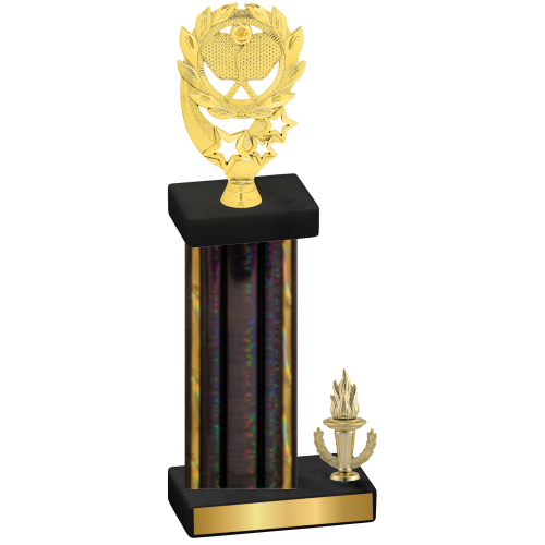 Accented Single Black Glacier Victory Pickleball Trophy