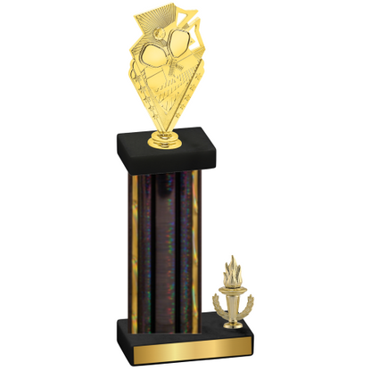 Accented Single Black Glacier Victory Pickleball Trophy