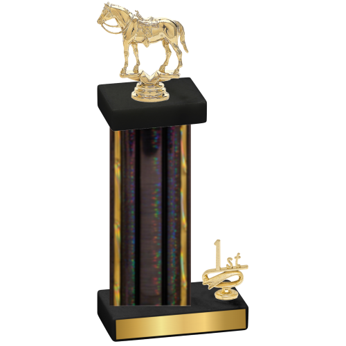 Accented Single Black Glacier First Place Horses Trophy