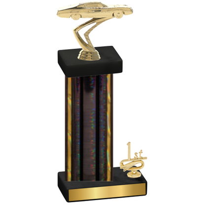 Accented Single Black Glacier First Place Cars Trophy