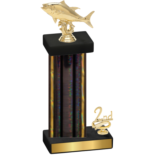 Accented Single Black Glacier Second Place Fishing Trophy