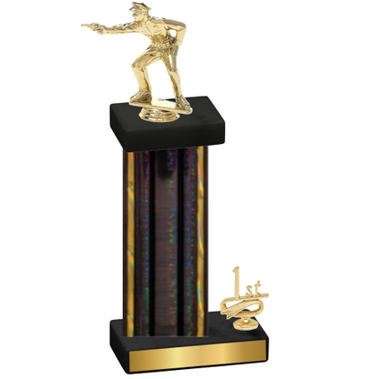 Accented Single Black Glacier First Place Shooter Trophy