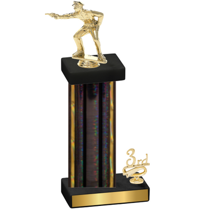 Accented Single Black Glacier Third Place Shooter Trophy