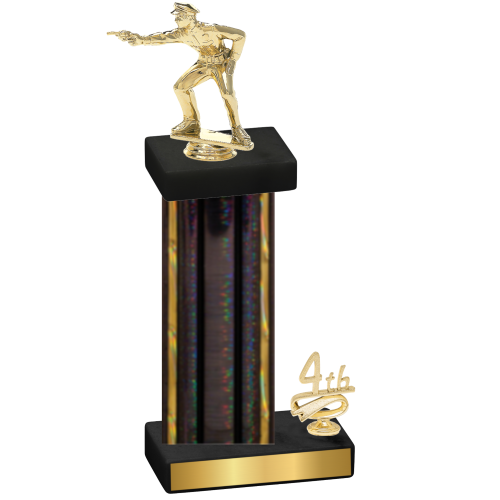 Accented Single Black Glacier Fourth Place Shooter Trophy