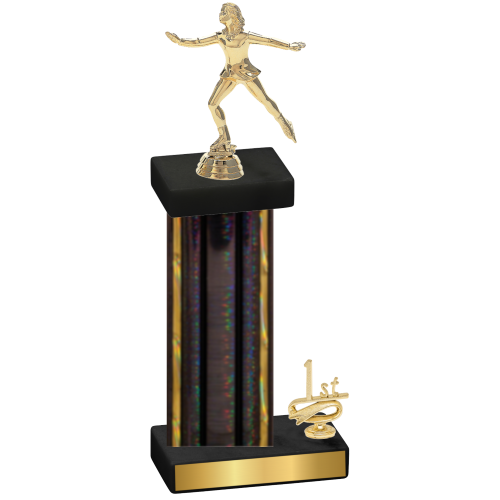 Accented Single Black Glacier First Place Skater Trophy