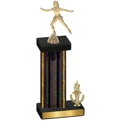 Accented Single Black Glacier Victory Skater Trophy