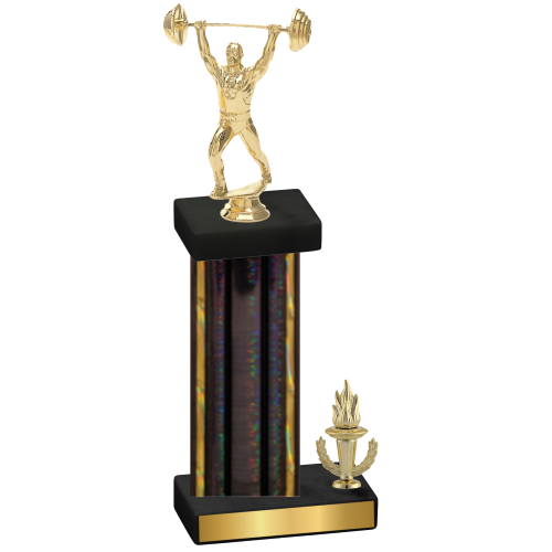 Accented Single Black Glacier Victory Weights Trophy