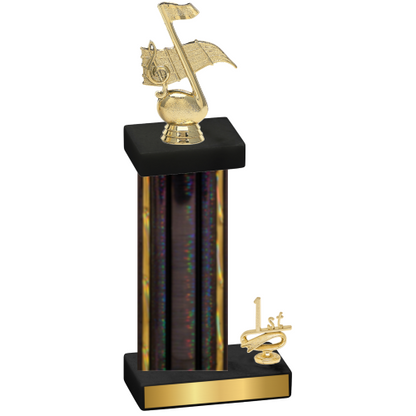 Accented Single Black Glacier First Place Music Trophy