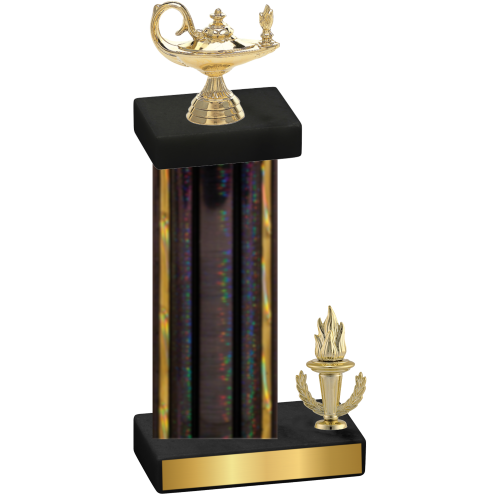 Accented Single Black Glacier Victory Academics Trophy