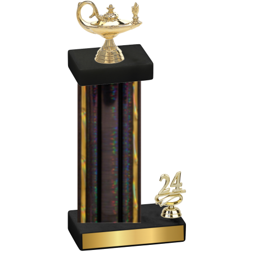 Accented Single Black Glacier Year Academics Trophy