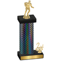 Accented Single Black Carbon Fiber Second Place Rugby Trophy