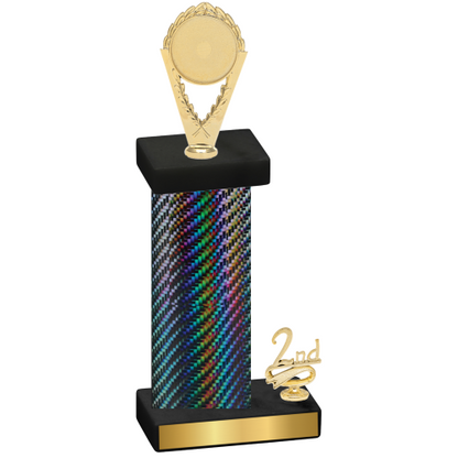 Accented Single Black Carbon Fiber Second Place Insert Trophy