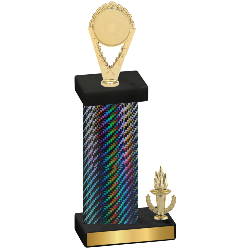 Accented Single Black Carbon Fiber Victory Insert Trophy