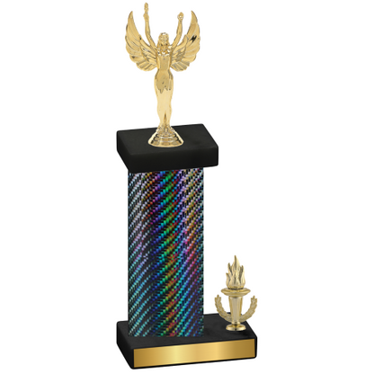 Accented Single Black Carbon Fiber Victory Victory Trophy