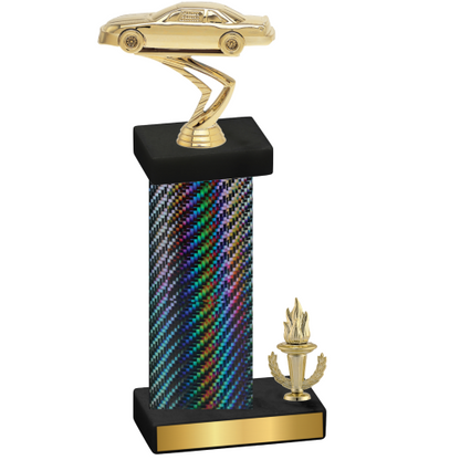 Accented Single Black Carbon Fiber Victory Cars Trophy