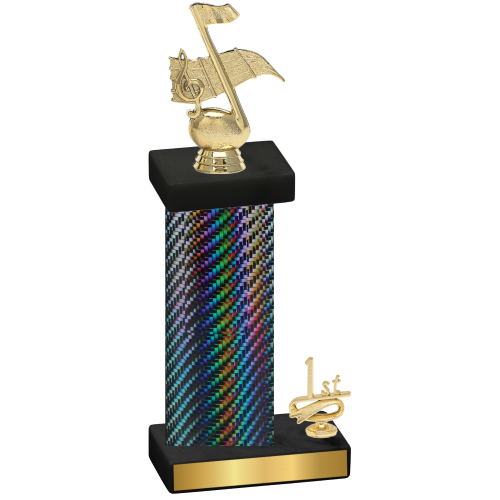 Accented Single Black Carbon Fiber First Place Music Trophy