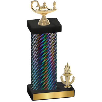 Accented Single Black Carbon Fiber Victory Academics Trophy