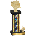 Accented Single Flag USA First Place Running Trophy