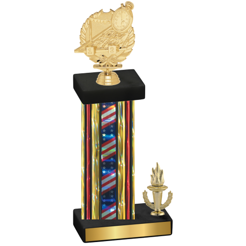 Accented Single Flag USA Victory Swimming Trophy