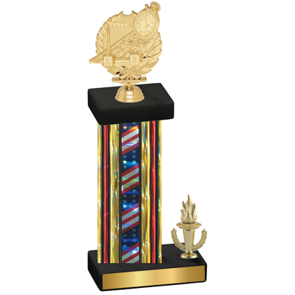 Accented Single Flag USA Victory Swimming Trophy