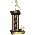 Accented Single Flag USA First Place Skater Trophy