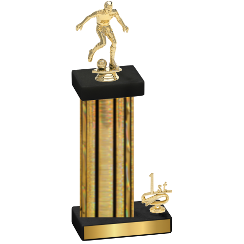 Accented Single Gold Glacier First Place Soccer Trophy